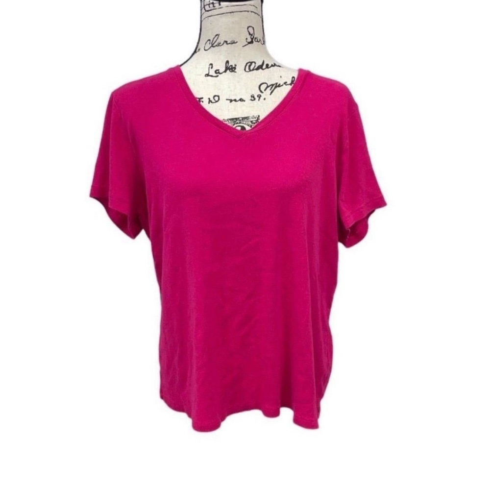 Women's Pink V-Neck Top